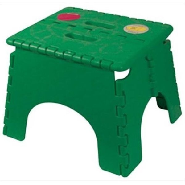 B&R Plastics B&R PLASTICS 1016FG Ez Foldz Step Stool; Forest Green B6A-1016FG